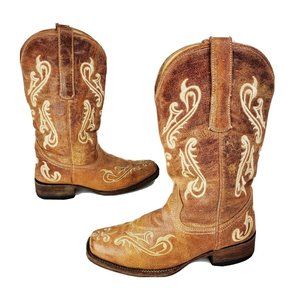 Corral Womens Honey Cortez Brown Leather R1976 Western Cowgirl Boots Size 7 M